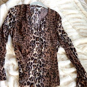 Leopard Silk Joie Tariana Top